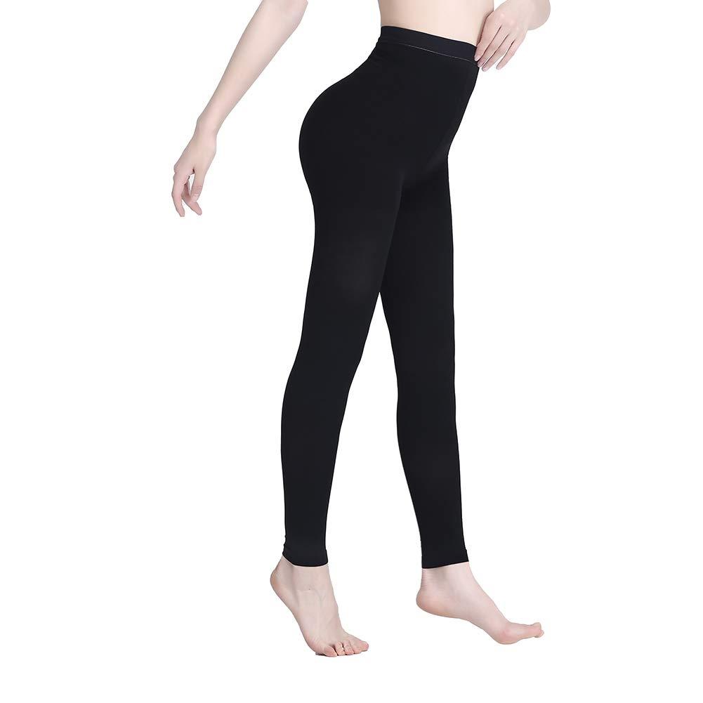 AMZAM AMZAM Medical Compression Pantyhose for Women & Men, 15-20 mmHg Graduated Compression Leggings, Opaque Footless Waist High Compression Stockings for Edema, Varicose Veins, Post Surgery, Black 3XL