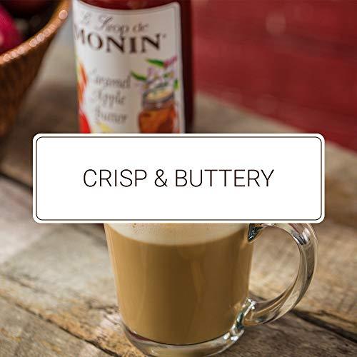 Monin Monin - Caramel Apple Butter Syrup, Buttery Caramel and Cooked Apple Flavor, Natural Flavors, Great for Hot Lattes, Ciders, and Seasonal Cocktails, Non-GMO, Gluten-Free (750 ml)