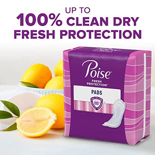 Poise Poise Incontinence Pads & Postpartum Incontinence Pads, 5 Drop Maximum Absorbency, Regular Length, 48 Count, Packaging May Vary