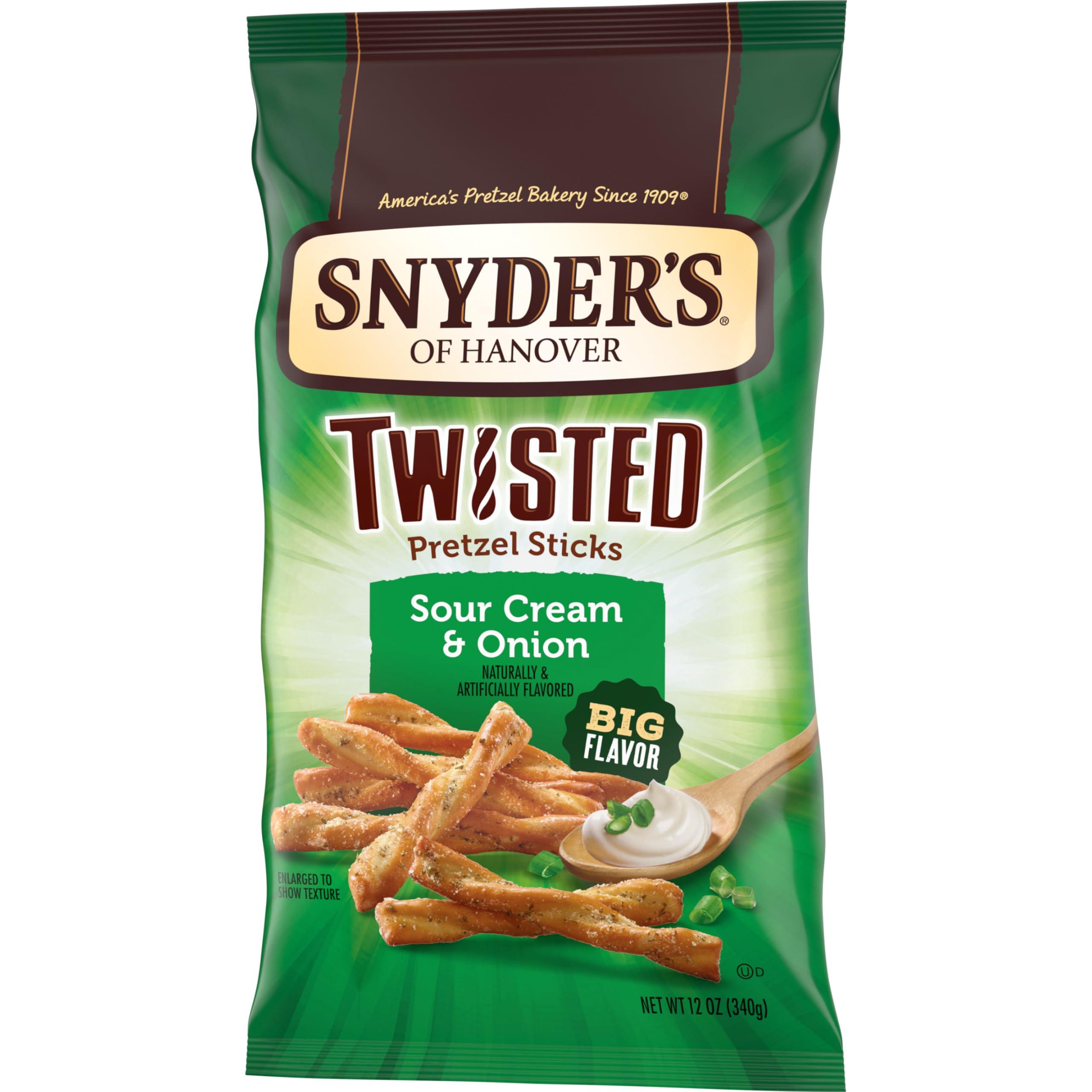 Snyder's of Hanover Snyder's of Hanover, Sour Cream & Onion Twisted Pretzel Sticks, 12 Oz Bag