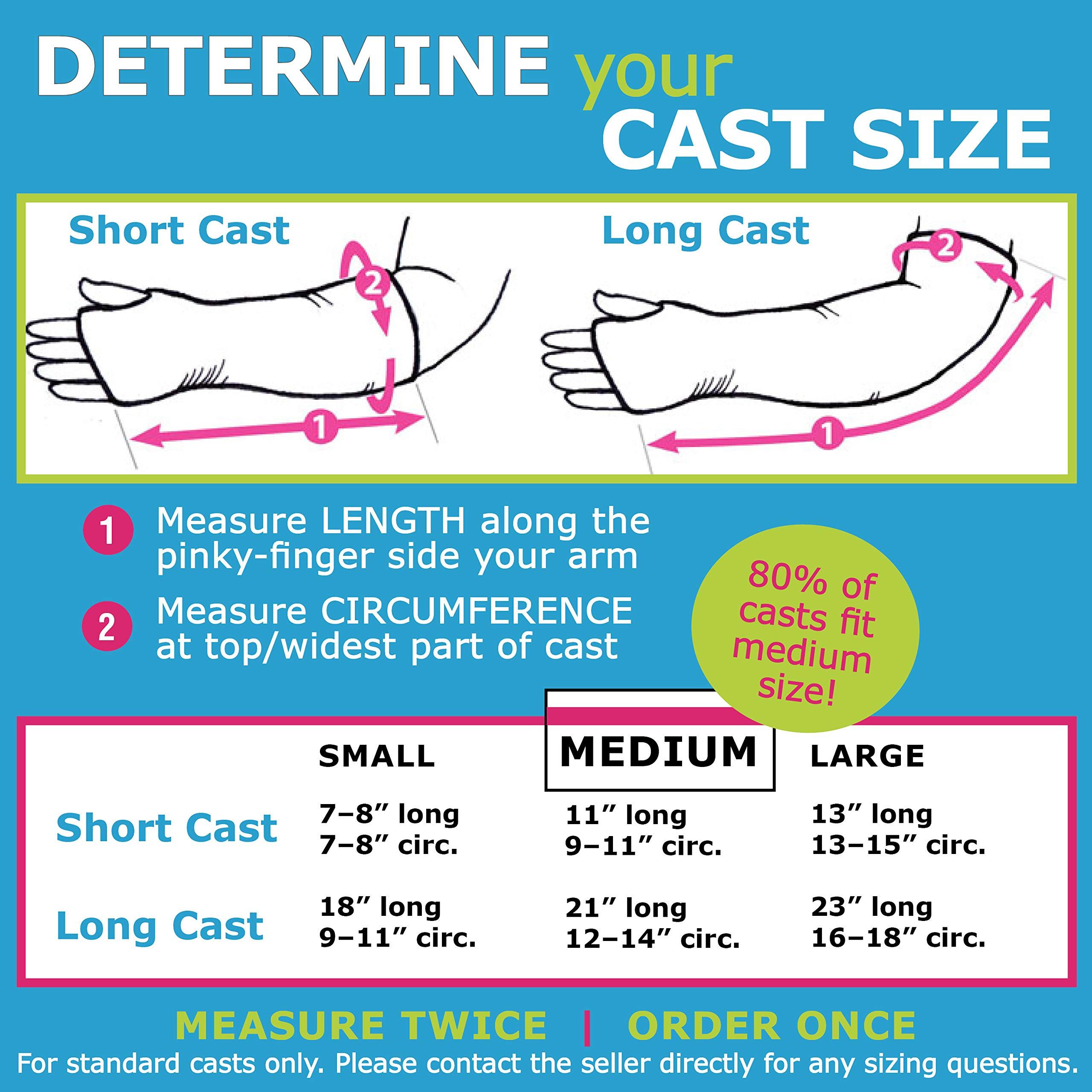 CastCoverz! CastCoverz! Designer Arm Cast Cover Bundle - Includes 1 Black Cast Cover and 1 Navy Cast Cover - Medium Short: 11\" Length X 9\" Circumference - Washable - Made in USA - 2-Pack