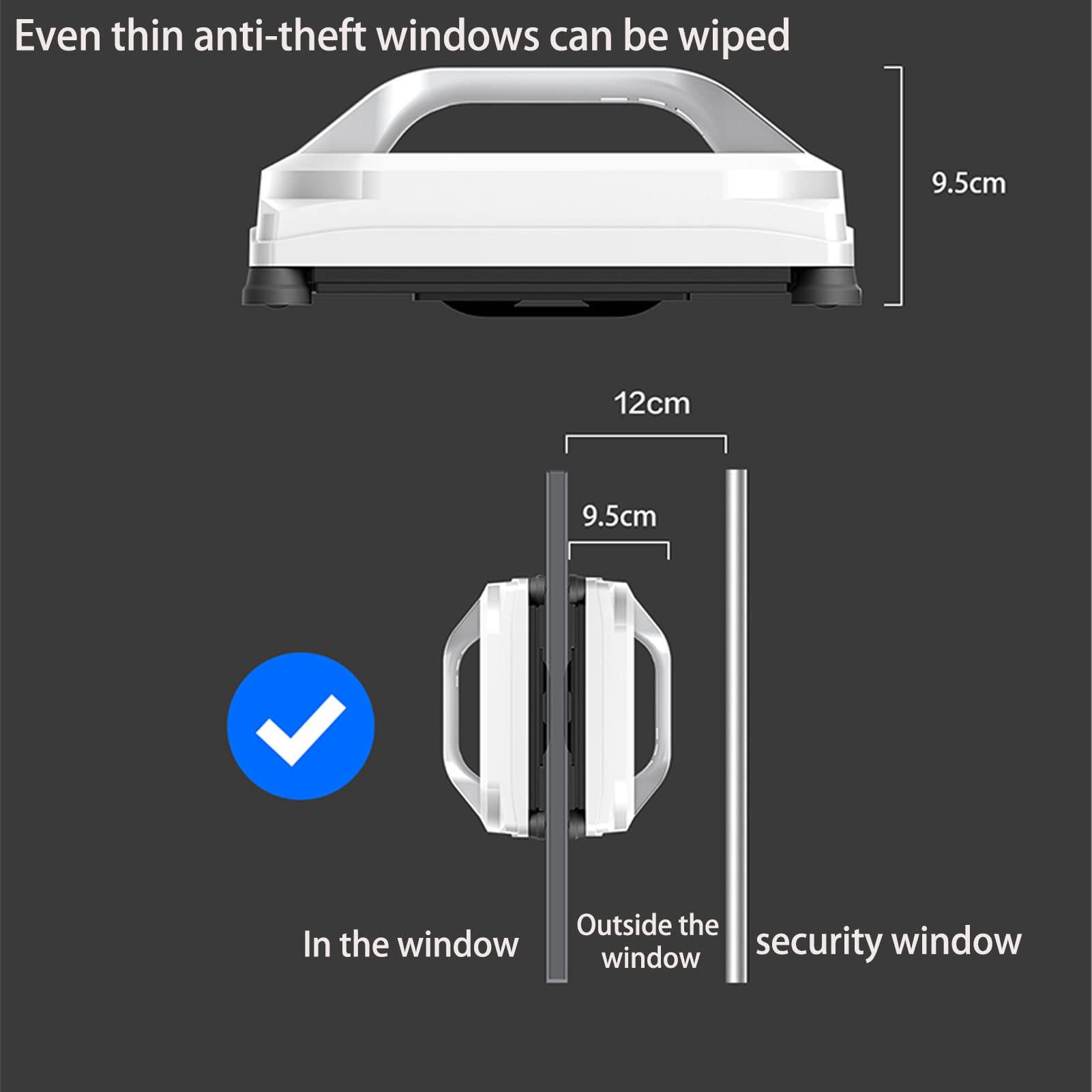DWLOMHE DWLOMHE Double-Sided Magnetic Glass Wiper Cleaner, Glass Washing Cleaning Tool Brush, Double-Side Magnetic Glass Wiper, Robot Remote Control Automatic Glass Cleaning Artifact