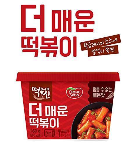 Dongwon Korean Dongwon Instant Hot Spicy Rice Cake Cup Topokki 2 Pack (Hot Spicy)