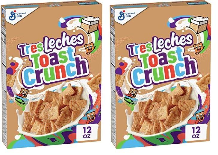 Cinnamon Toast Crunch Tres Leches Toast Crunch Breakfast Cereal, Crispy Artificially Tres Leches Flavored Cinnamon Cereal, 12 oz (Pack of 2)
