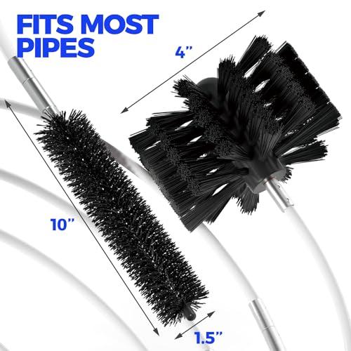 Holikme Holikme 32 Feet Dryer Vent Cleaning Brush Kit, Lint Remover,Fireplace Chimney Brushes, Extends Up to 32 Feet, Synthetic Brush Head, Use with or Without a Power Drill