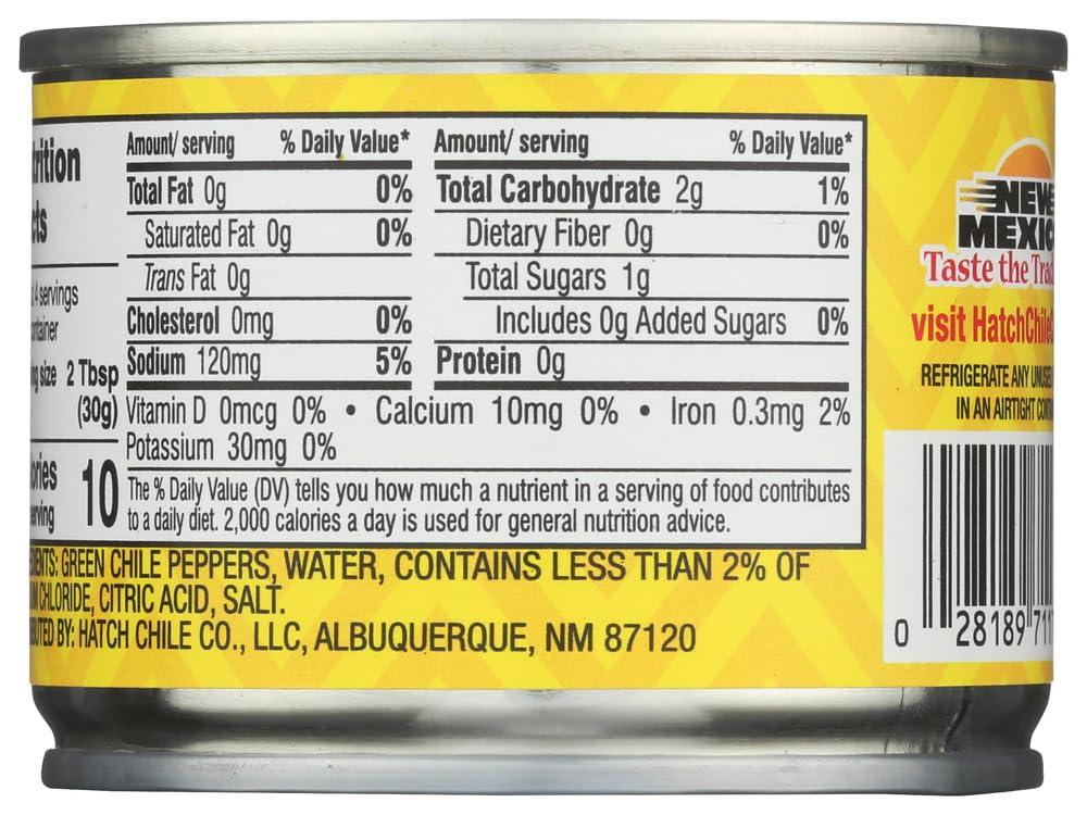 Hatch Chili Hatch Chili Roasted Hatch Green Chile - Green Chile - Case of 24 - 4 oz.