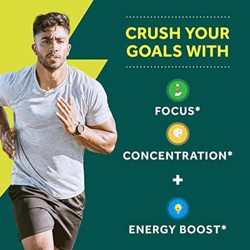 NEURIVA NEURIVA Brain + Energy Gummies, Nootropic Brain Supplements for Focus and Concentration with Neurofactor, Vitamin B12 & Caffeine for an Energy Boost*, 75ct Natural BlackBerry