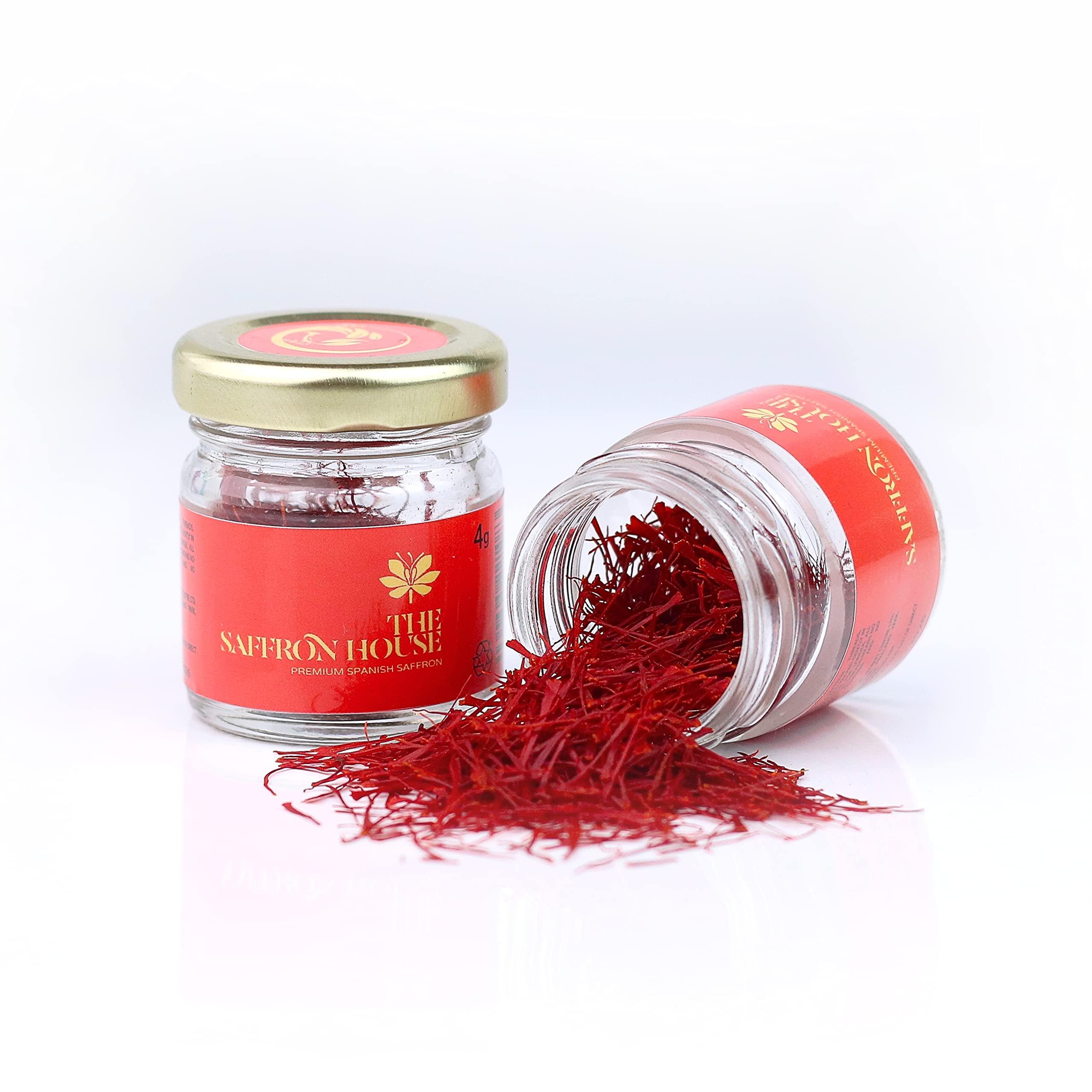 The Saffron House The Saffron House All Red All Natural Genuine Saffron Threads in glass jars - Premium Grade A Saffron (0.1 Ounces - 3 Grams)