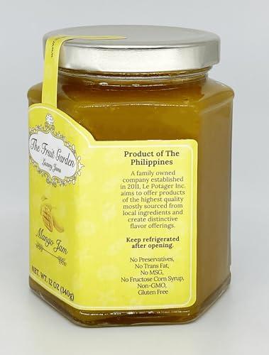 The Fruit Garden The Fruit Garden Mango Jam - Made with Philippine Mangoes & Cane Sugar - Imported from the Philippines - 12 Ounces