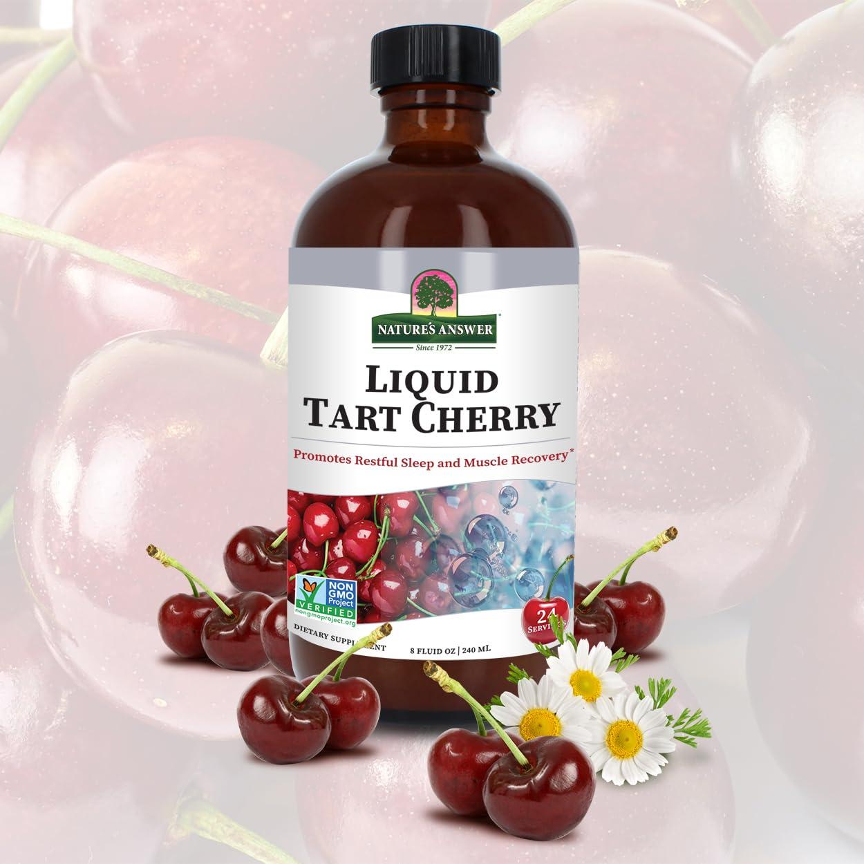 Nature\'s Answer Nature\'s Answer Tart Cherry 8 Ounce Liquid | Promotes Recovery & Sleep | Rich in Anthocyanins | Non GMO | Gluten Free | Vegan