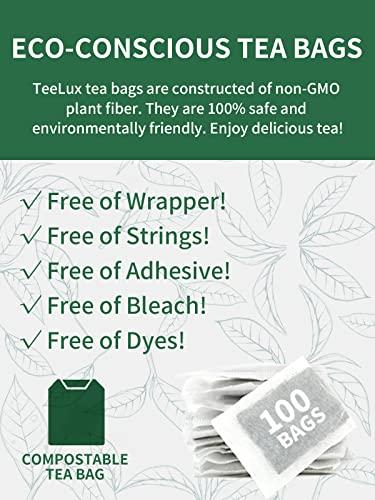 TeeLux TeeLux Lapsang Souchong Tea Bags, Premium Smoked Black Tea, Caffeinated, 100 Count Tea Bags for Hot & Iced Tea