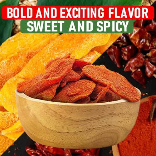 DON TURINOS ¡QUE RICOS! Chili Chamoy Mango Slices, 8.5 oz. Bag of Authentic Mexican Dry Fruit Candy, Sweet and Spicy Flavor, Fresh and Natural Dulce Mexicano, by Don Turinos