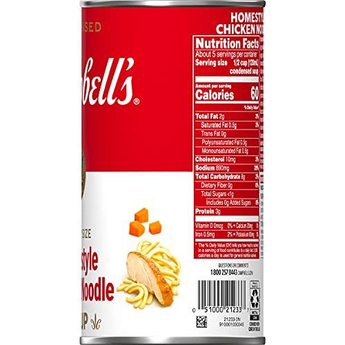 Campbell's Campbells Condensed Homestyle Chicken Noodle Soup, 22.2 oz Family Size Can (12 Pack)