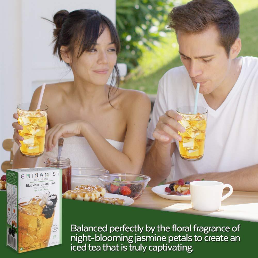 China Mist Iced Tea China Mist Iced Tea Blackberry Jasmine Green Tea Infusion Refreshing and Delicious Each Tea Bag Yields 1/2 Gallon 4 bags.