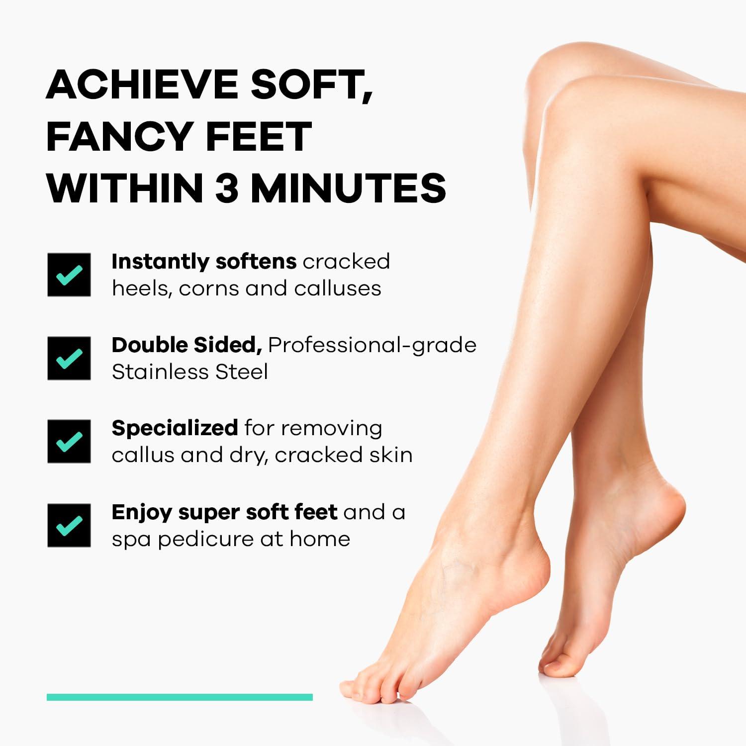 Dermasuri Dermasuri Callus Remover Foot Scrub - Exfoliating Feet Spray-on Formula and Reusable Deluxe Foot File - Dead Skin Remover, Callus Rasp, Scrubber, Peel & Soften Cracked Heels - Deluxe Pedicure Spa Kit