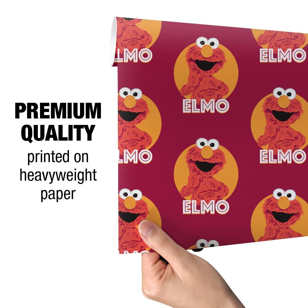 GRAPHICS & MORE Sesame Street Elmo Scribble Gift Wrap Wrapping Paper Rolls