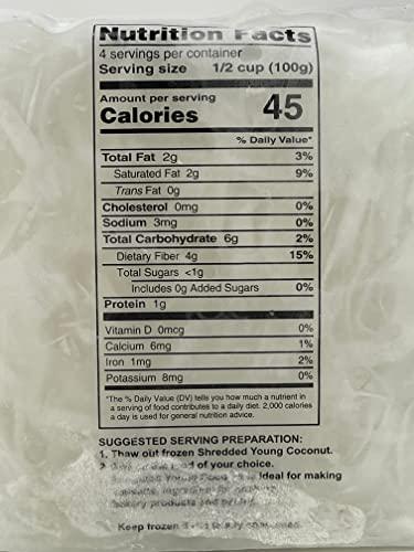 Rosan Rosan Shredded Young Coconut (Buko) 16 Oz per Pack (4-PACK)