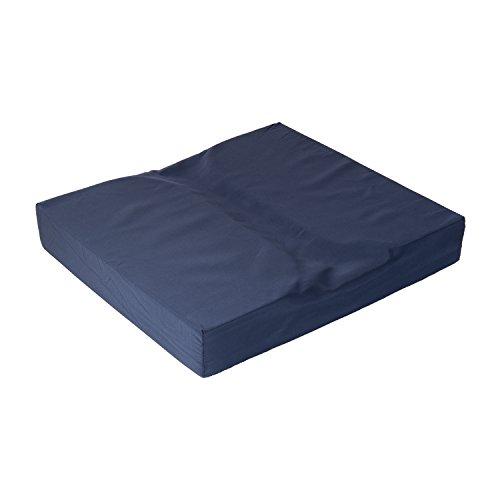 DMI DMI Dual Cut Foam Coccyx Seat Cushion, Supportive Firm Foam Chair Cushion, Wheelchair Cushion, Computer Chair Cushion, Floor Cushion, 16 x 18 x 3 Inches, Navy