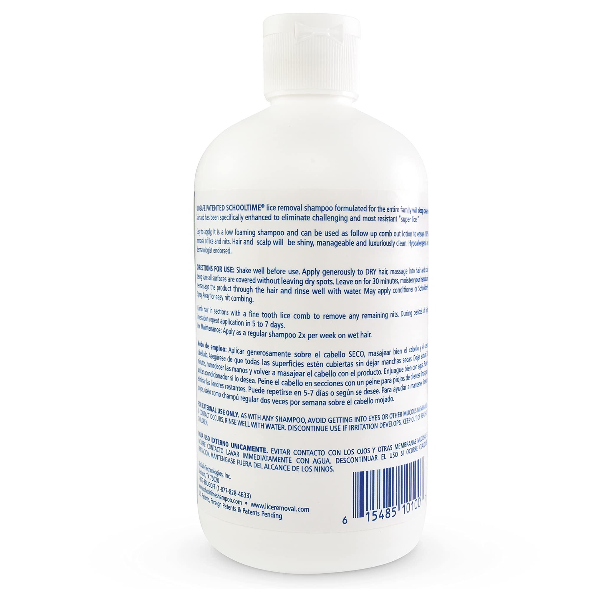 Schooltime Schooltime Shampoo for Lice & Nit Removal- Highly Effective After One 15 Minute Application