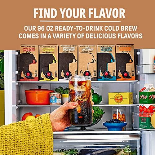 Wandering Bear Wandering Bear DECAF Cold Brew Coffee On Tap, 96 fl oz - Extra Strong, Smooth, Unsweetened, Shelf-Stable, and Ready to Drink Iced Coffee, Cold Brewed Coffee, Cold Coffee