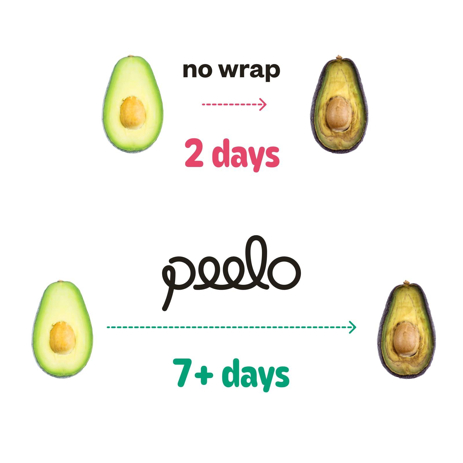 Peelo PEELO Beeswax Food Wrap Bag, Bee Wrap Sustainable Food Storage Wraps, Beeswax Bags Reusable, Beeswax Wraps for Food Reusable, Fruit Design, Medium