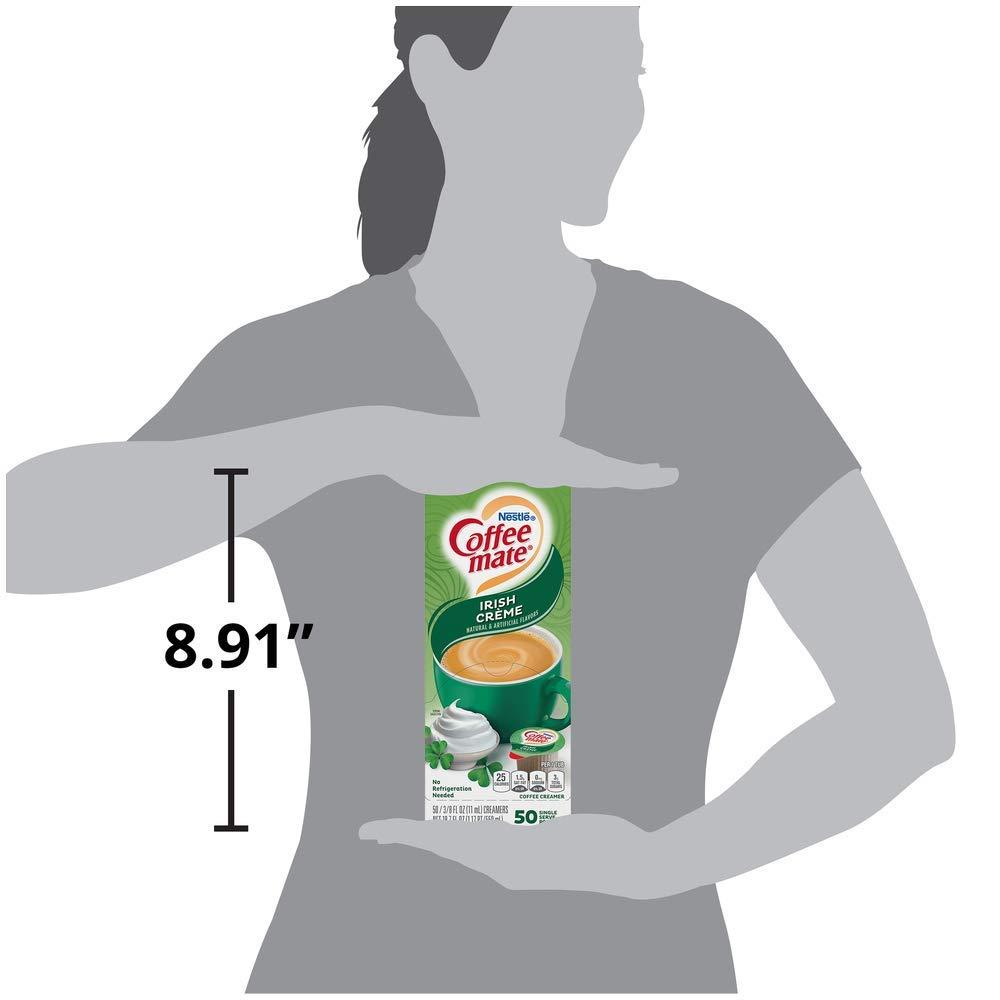By The Cup Nestle Coffee mate Liquid Coffee Creamer Singles, Irish Crme, 50 Ct Box
