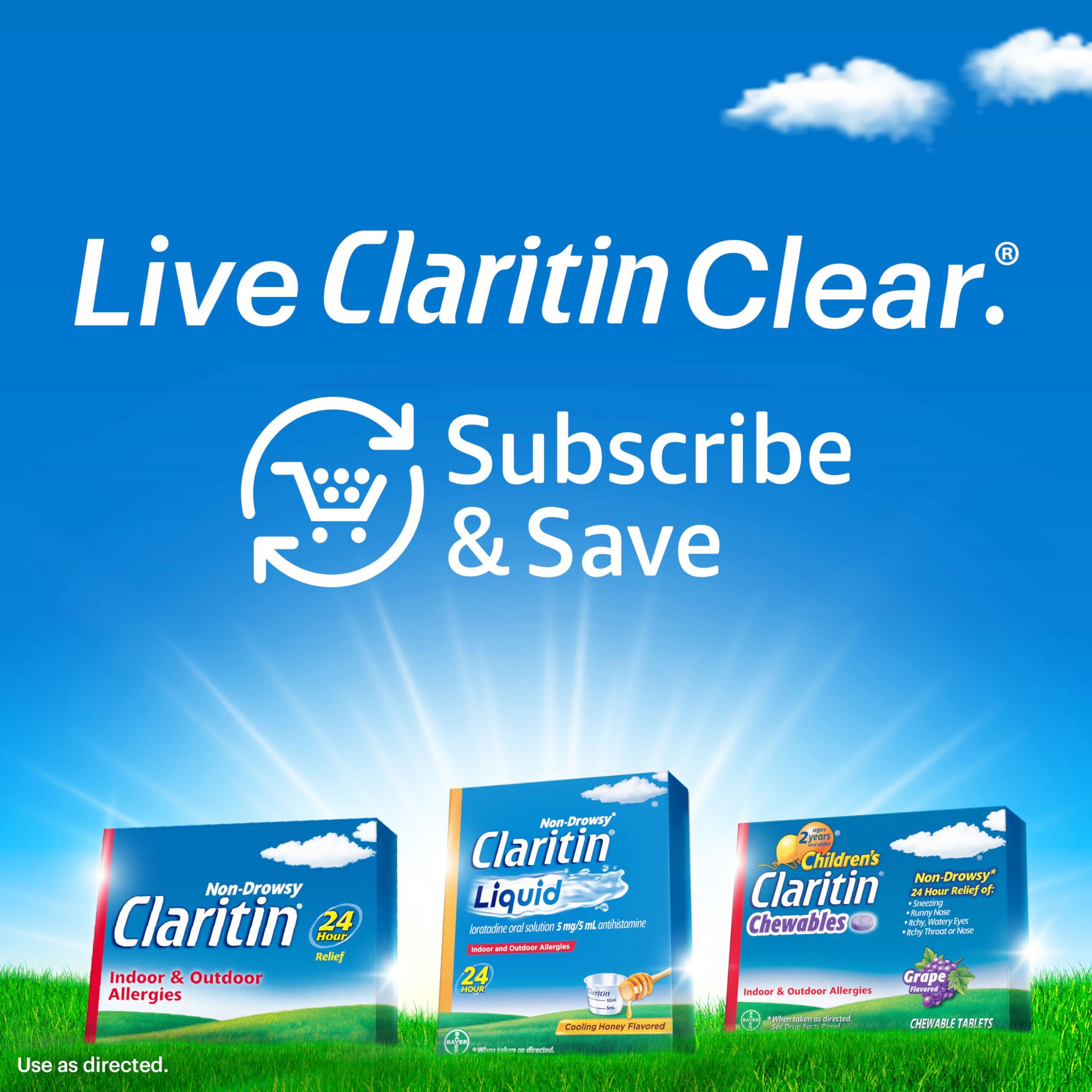 Claritin Claritin Allergy Medicine for Adults, 24-Hour Non-Drowsy Loratadine 10mg Pills, Antihistamine, 100 Tablets