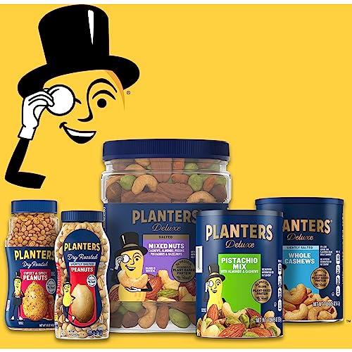 Planters PLANTERS Salted Cashew Halves & Pieces, Party Snacks, Plant-Based Protein 8oz (1 Canister) (Pack of 3)