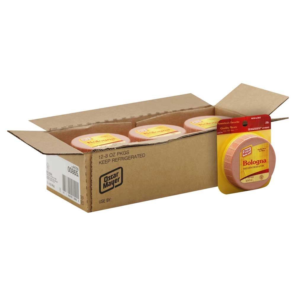 Oscar Mayer Kraft Oscar Mayer Sliced Bologna, 8 Ounce -- 12 per case.