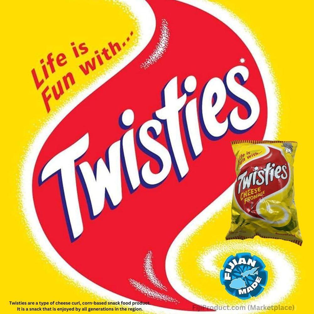 FIJIAN MADE Twisties Cheese Flavor (Pack of 6 x 100g) Unique Cheese Flavor Snack, Crunchy Snacks From FIJI
