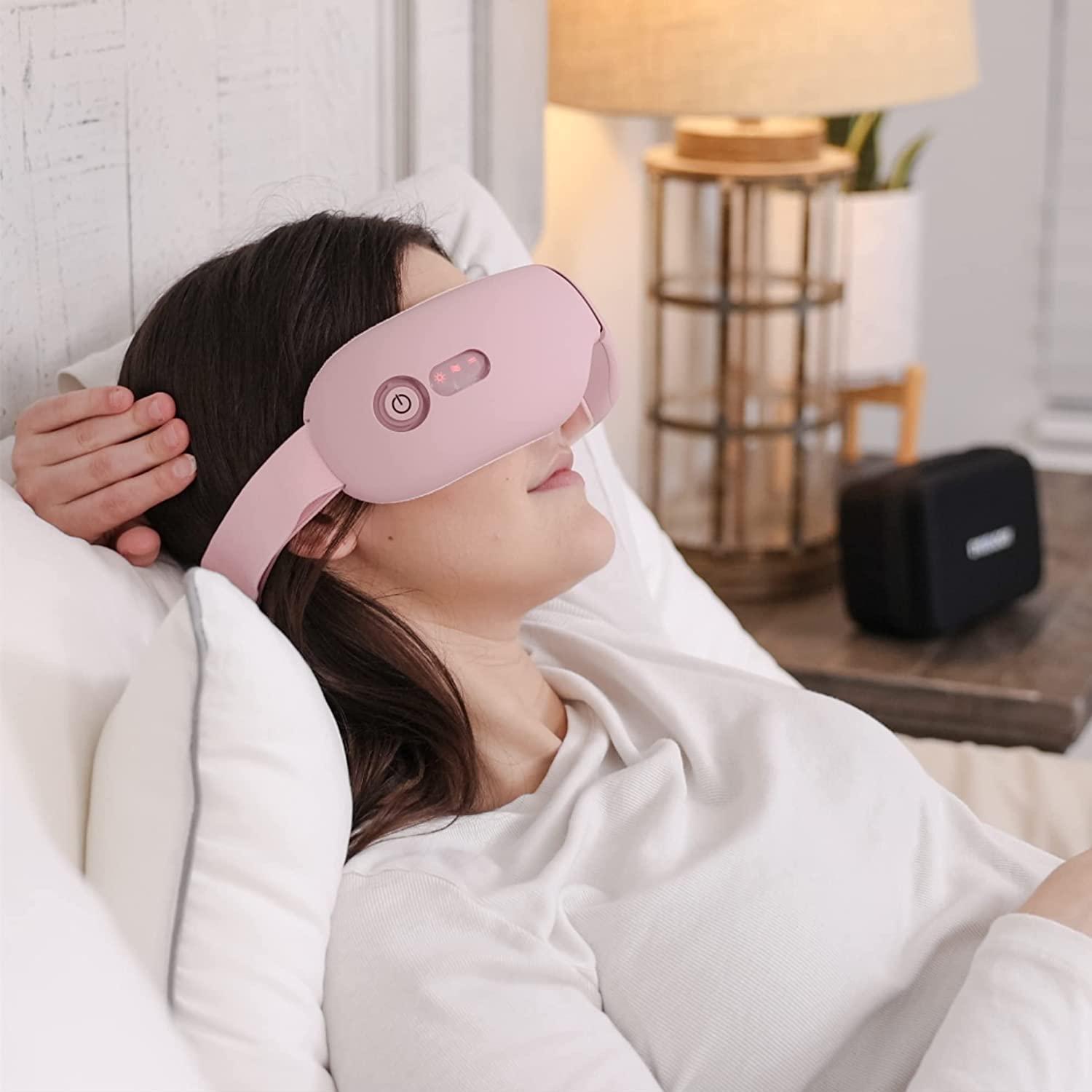 Eyeology Eyeology Eye Massager, Heated Eye Mask for Migraines Eye Strain Dark Circles, Eye Relax, Pink