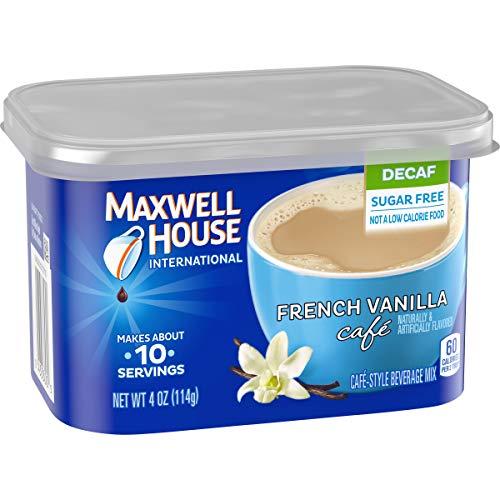 MAXWELL HOUSE Maxwell House International Coffee Decaf Sugar Free French Vanilla Cafe, 4 Ounce