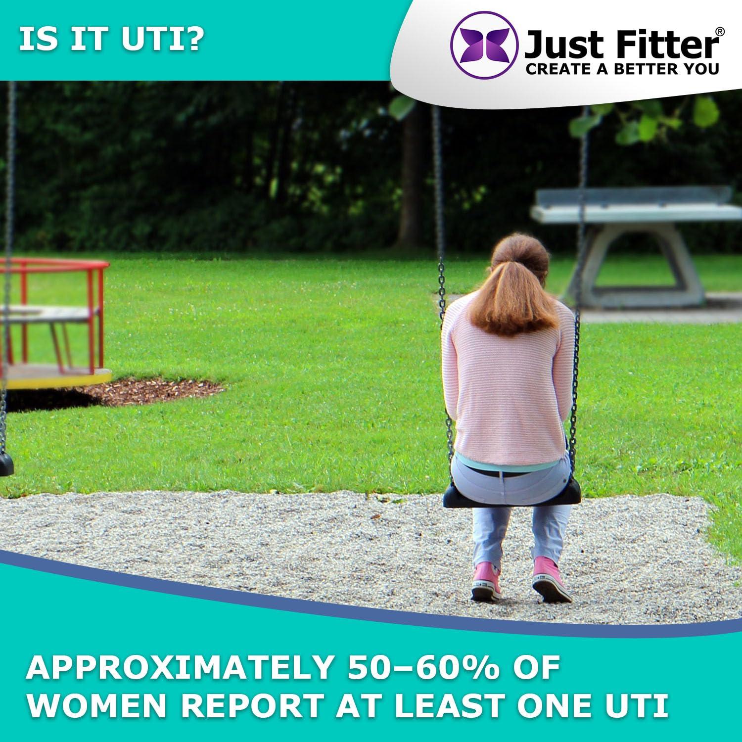 Just Fitter UTI Urine Test Strips. Urinary Tract Infection Strip. Simple, Fast and Accurate Results. Urinalysis Home Testing Stick Kit for Nitrite and Leukocytes.