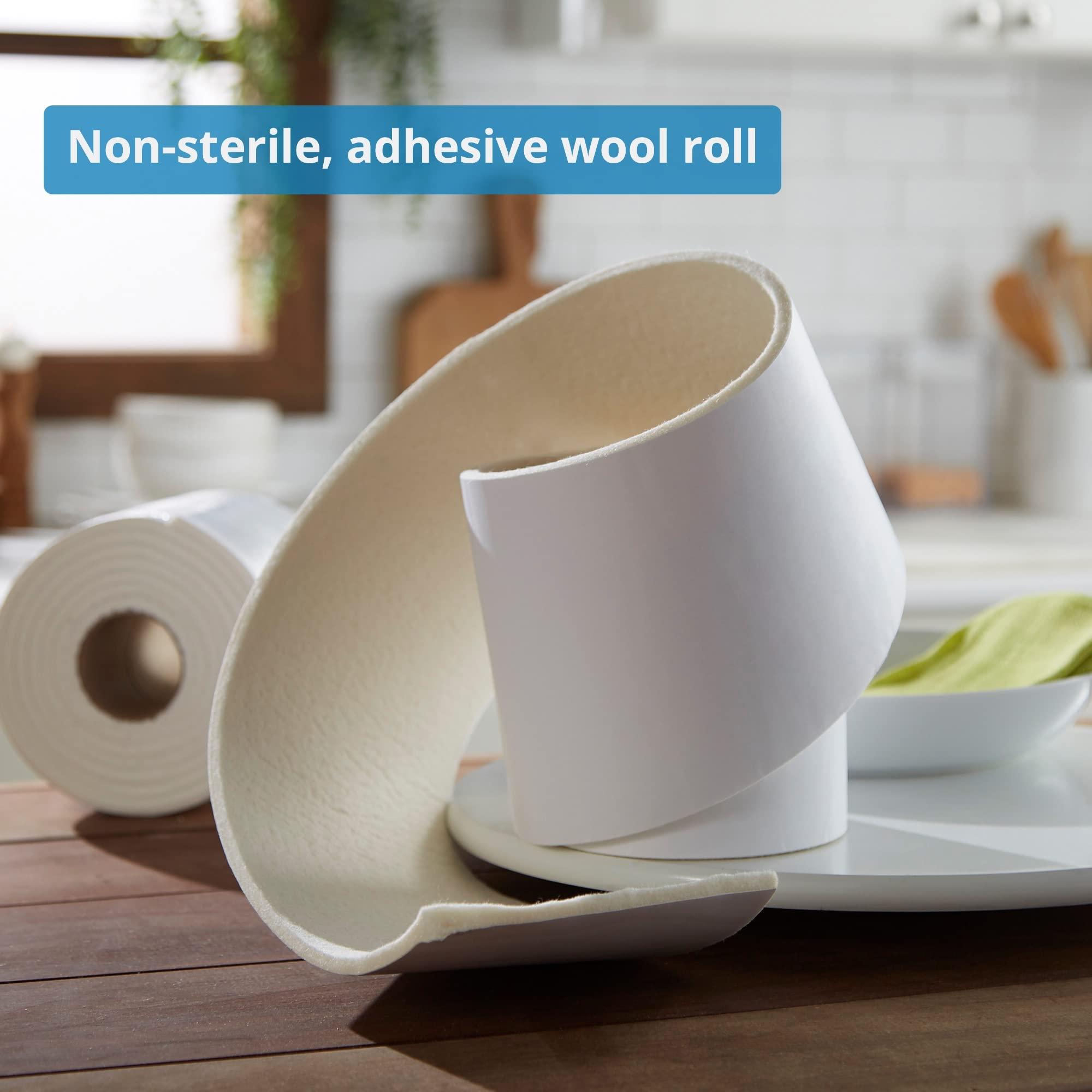 MOORE Medical McKesson White Orthopedic Felt Roll with Adhesive Backing Rayon Splint and Cast Padding 1/4\" x 6\" x 2.5 Yards, 1 Count