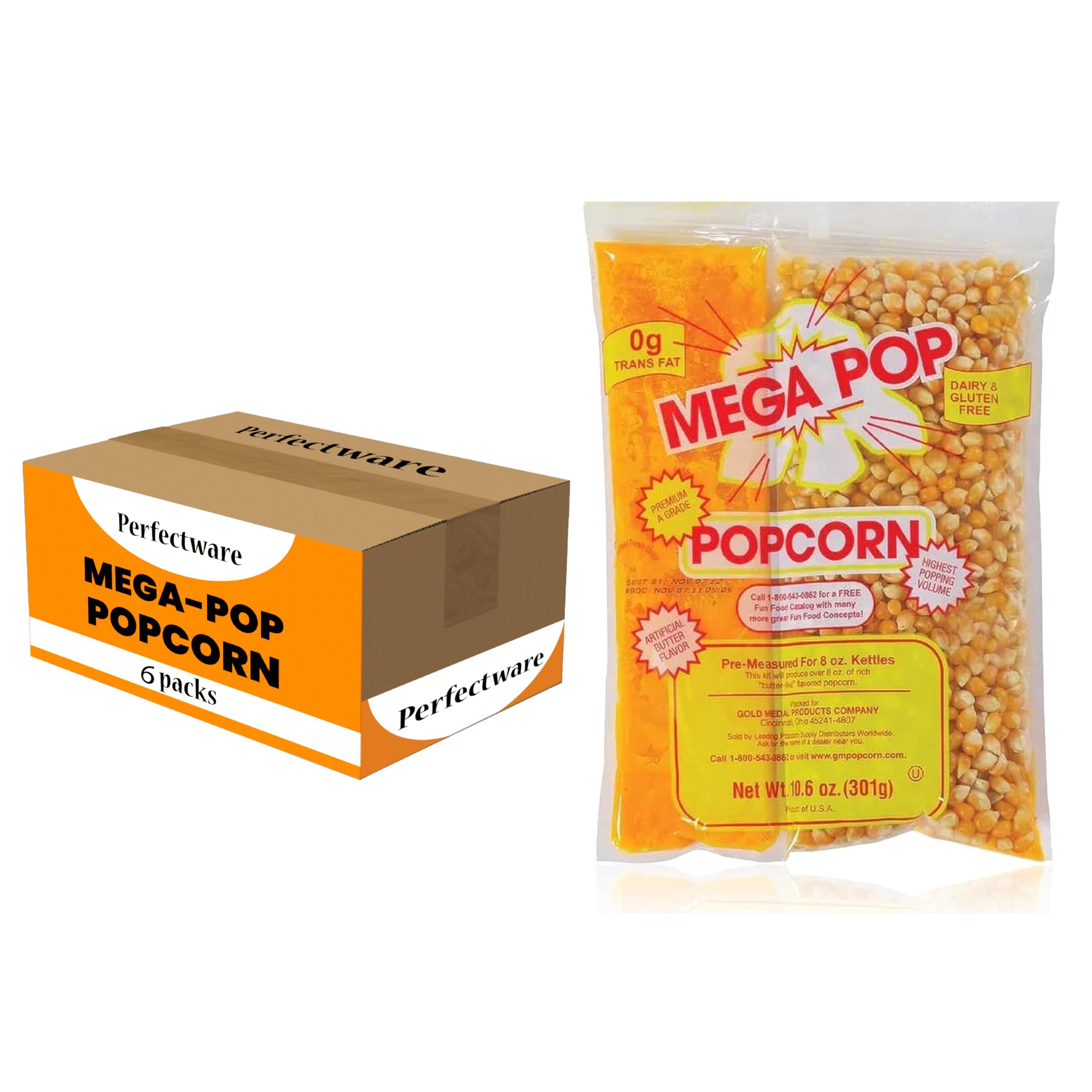 Perfectware 8oz Popcorn Portion Packs - Package of 6ct