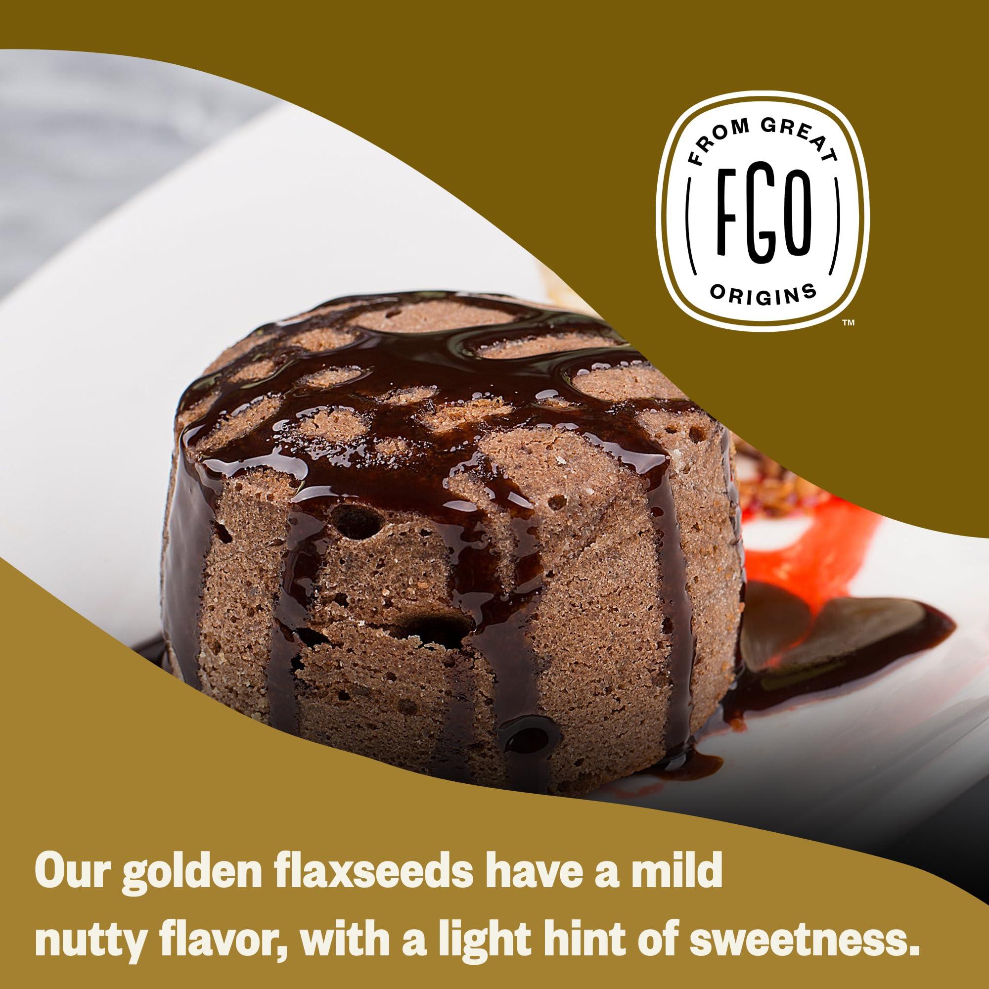 FGO FGO Organic Ground Golden Flaxseed Meal, Cold Milled, Grown in USA, 2 Pound (Pack of 1)