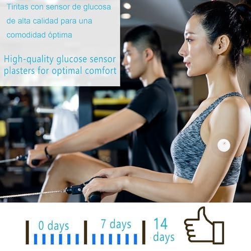 GTAGKOMMEN Sensor Covers for Libre 3, Waterproof-40 Pack Freestyle Adhesive Patches, Transparent Precut CGM Overpatch Tape Lasting to 14 Days Protect Your Sensor, Without Hole & No Glue On The Center -GTAGKOMMEN
