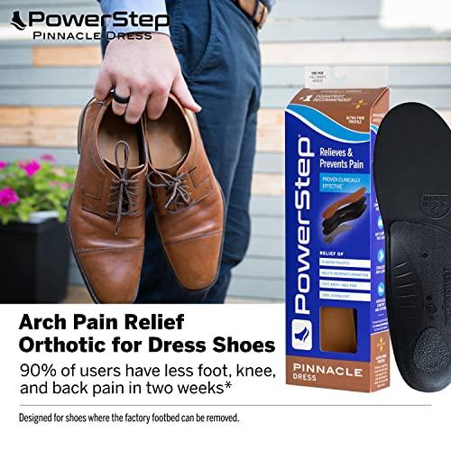 Powerstep PowerStep Insoles, Pinnacle Dress, Arch Pain Relief Insole, For Dress Shoes, Arch Support Orthotic For Women and Men, M5/W7