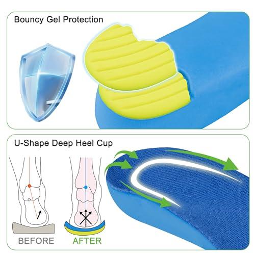 Endoto Endoto Arch Support Insoles for Toddlers Kids and Youth Flat Feet Foot, Footwear Inserts for Boys & Girls, for Big and Little Kids Orthotic(Size:EU 27-29 / US 10.5-12.5 Little Kid)