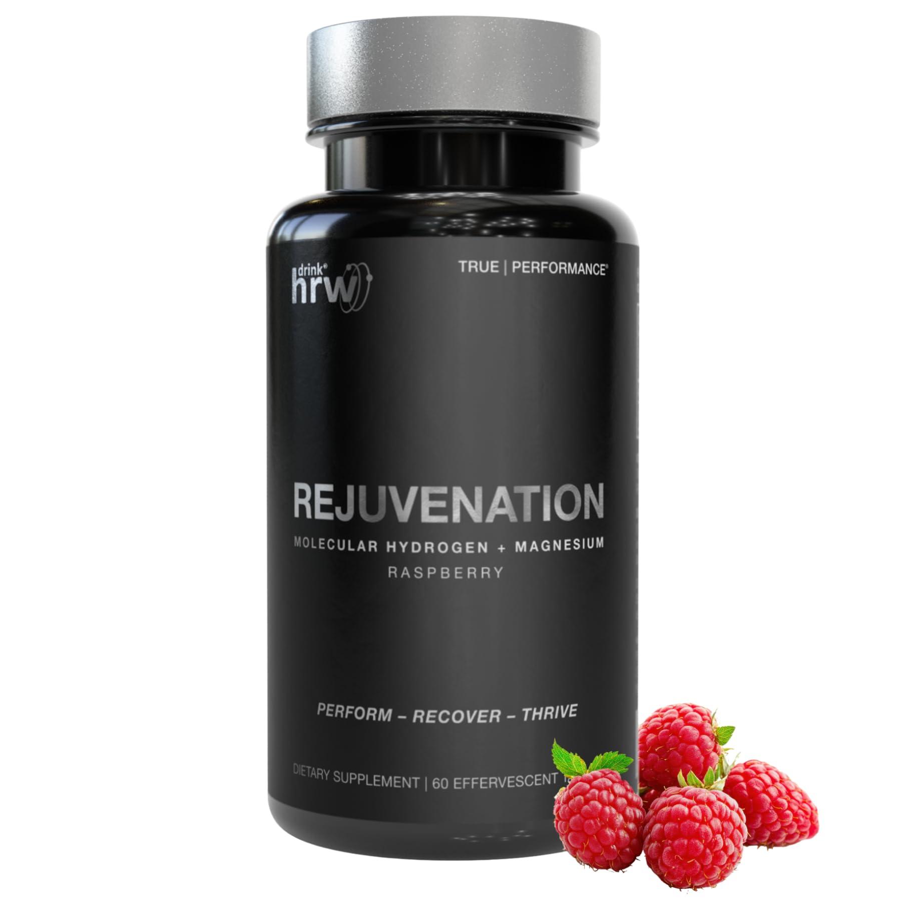 DRINK HRW Rejuvenation Sport Molecular Hydrogen Tablets: Highest Dose, and Concentration of Any Hydrogen Water Technology, Boost Energy, Improve Recovery, Support Mitochondrial Function, Raspberry