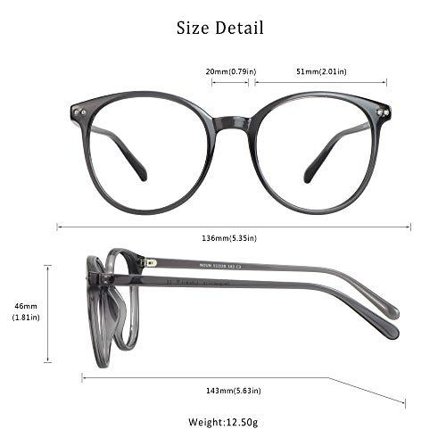 LifeArt LifeArt Blue Light Blocking Glasses, Anti Eyestrain, Computer Reading Glasses, Gaming Glasses, TV Glasses for Women Men, Anti Glare (Clear Grey, 3.25 Magnification)