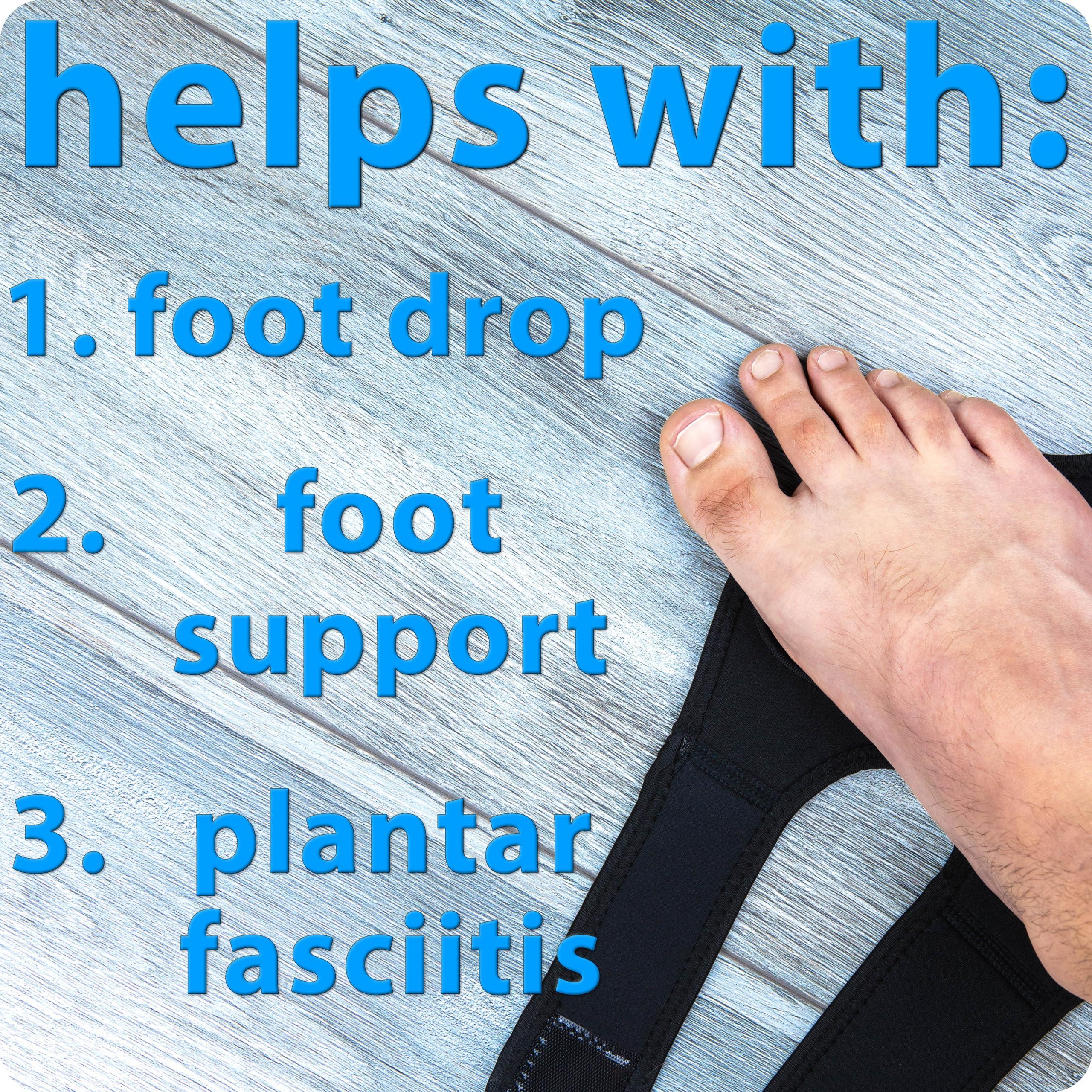 Omeer Omeer Right Foot AFO Foot Drop Brace For Walking With Shoes, Socks, Or Barefoot Provides Foot Drop Support For Men Or Women And Also Provides Plantar Fasciitis Relief