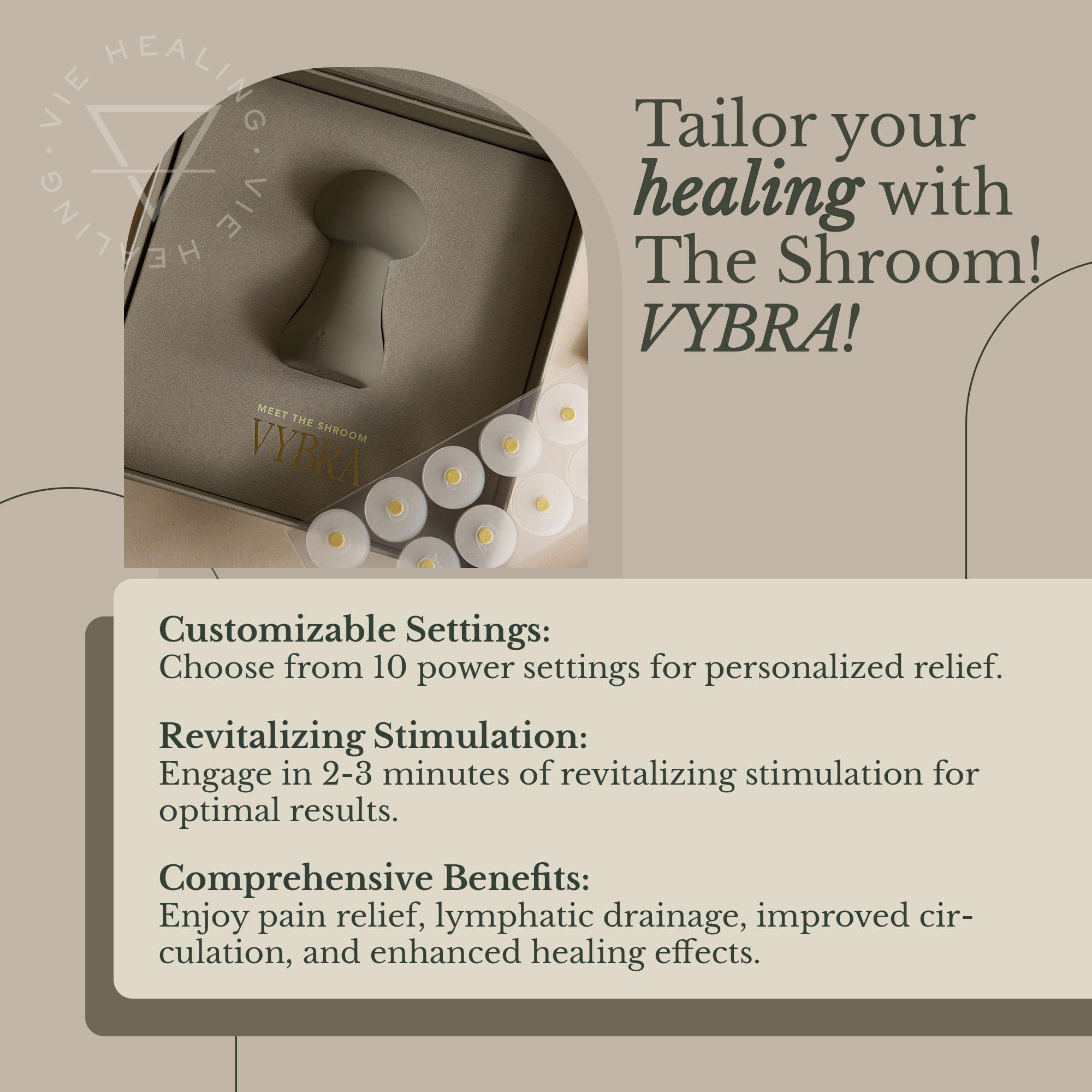 Vie Healing Vie Healing Vibration Therapy Tool - Waterproof Mushroom Massager - Electric Massager for Body - Magnetic Resonance Stimulation Silicone Massager - Electric Therapy Tool (Green, Therapy Tool)