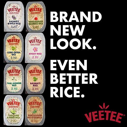 VeeTee Veetee Basmati Rice - 2 Minute Rice Microwavable Meals - Instant Rice Meals Ready to Eat Gluten Free Precooked Rice - 9.9oz (Pack of 6)