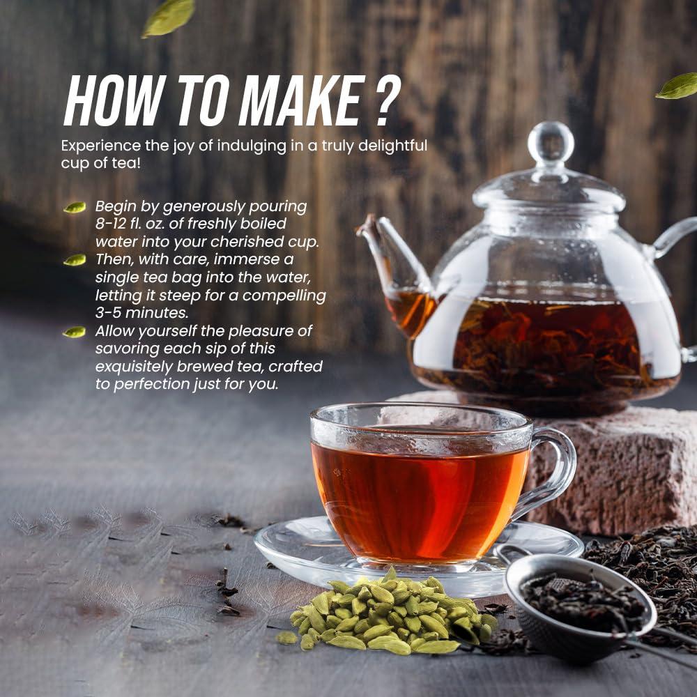 The Bodhi Press The Bodhi Press 100% Natural Ingredients Awake Black Tea Blend, Caffeine Free | Premium Pyramid Black Tea Bags, Cardamom & Rhododendron Flower | Aromatic Beverage - 8 Bags, 3g Each