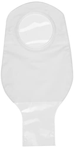 ConvaTec ConvaTec 401514 Natura 12" Two-Piece Drainable Pouch with 1-Sided Comfort Panel, Tail Clip, Transparent, 2-3/4" Flange, Pack of 10