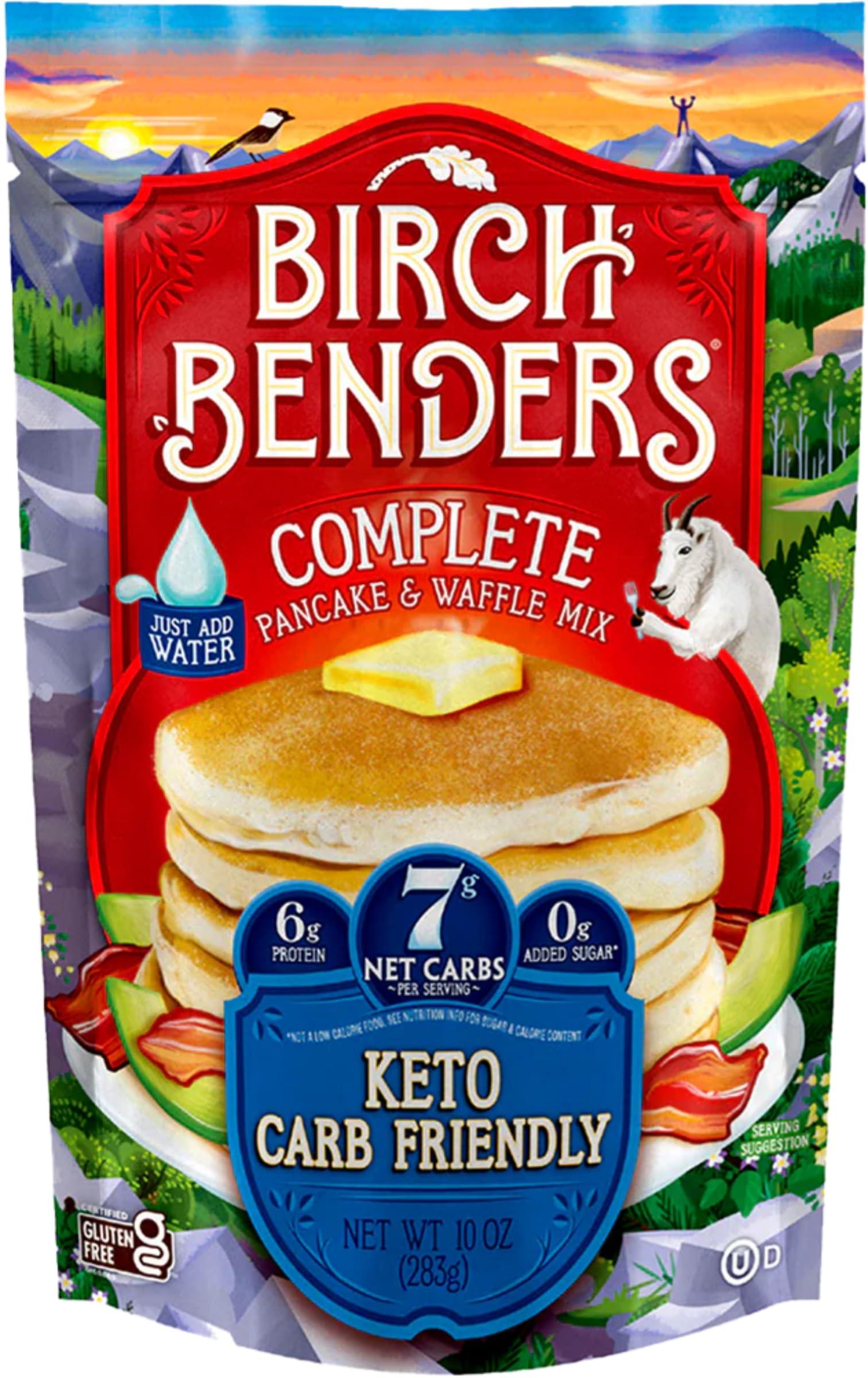 Birch Benders Keto Pancake & Waffle Mix by Birch Benders, High Protein, Gluten-free, Keto-Friendly, 10 oz (Pack of 6)