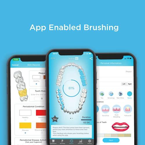 Blu Blu Smart Bluetooth Enabled Kids Toothbrush with Live Tracking App to Teach Children Healthy Brushing Habits, Share Results with Your Dentist (Blue). Wireless Rechargeable Electric.