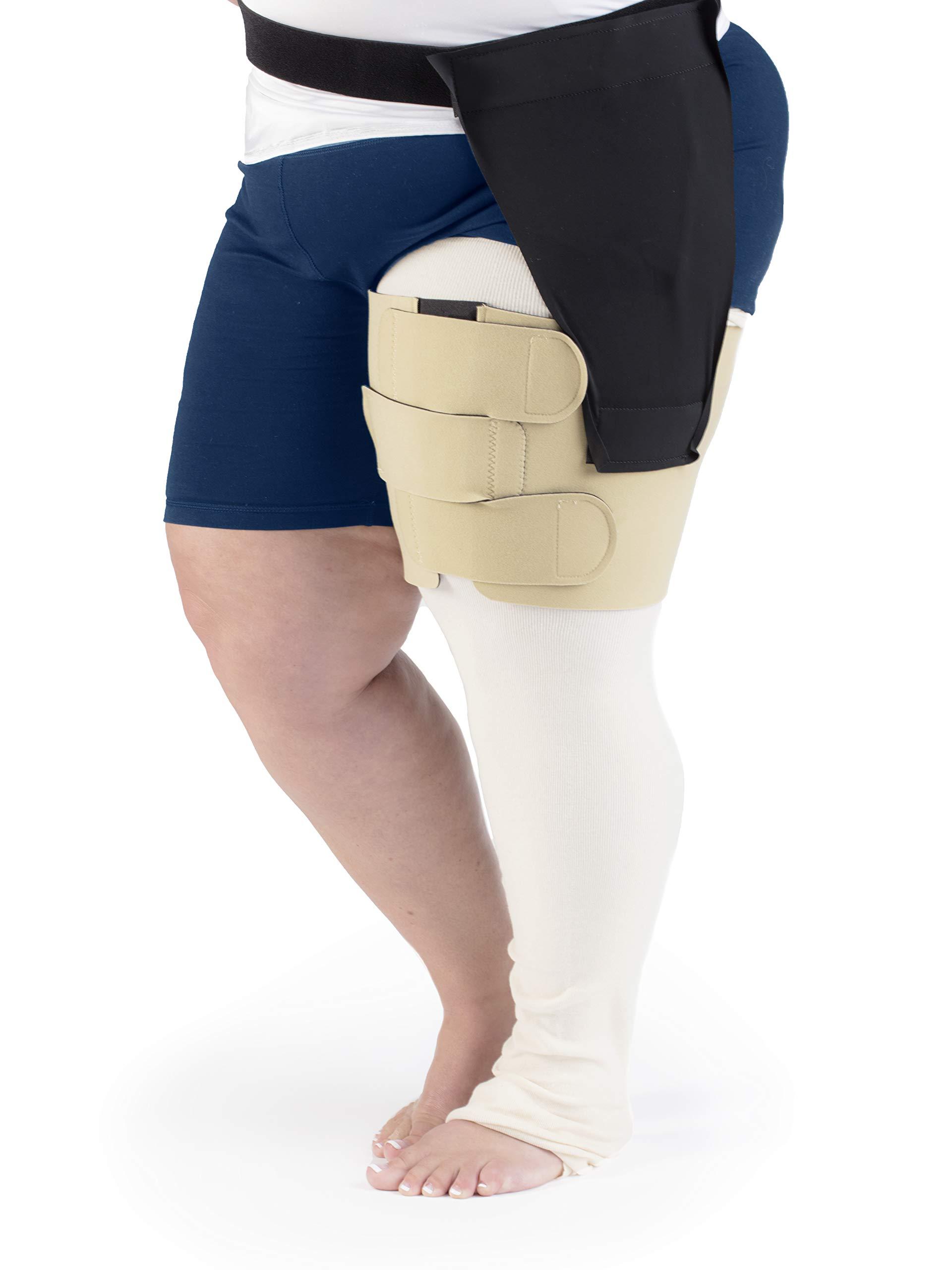 Sigvaris Sigvaris Compreflex Reduce Thigh Compon ent Left Black Range 1 Reg 2401 TCR L