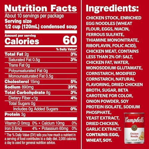 Campbell\'s Goldfish Cheddar Cheese Crackers, 27.3 Oz Carton, and Campbell\'s Condensed Chicken Noodle Soup, 10.75 Oz Can (Pack of 4)